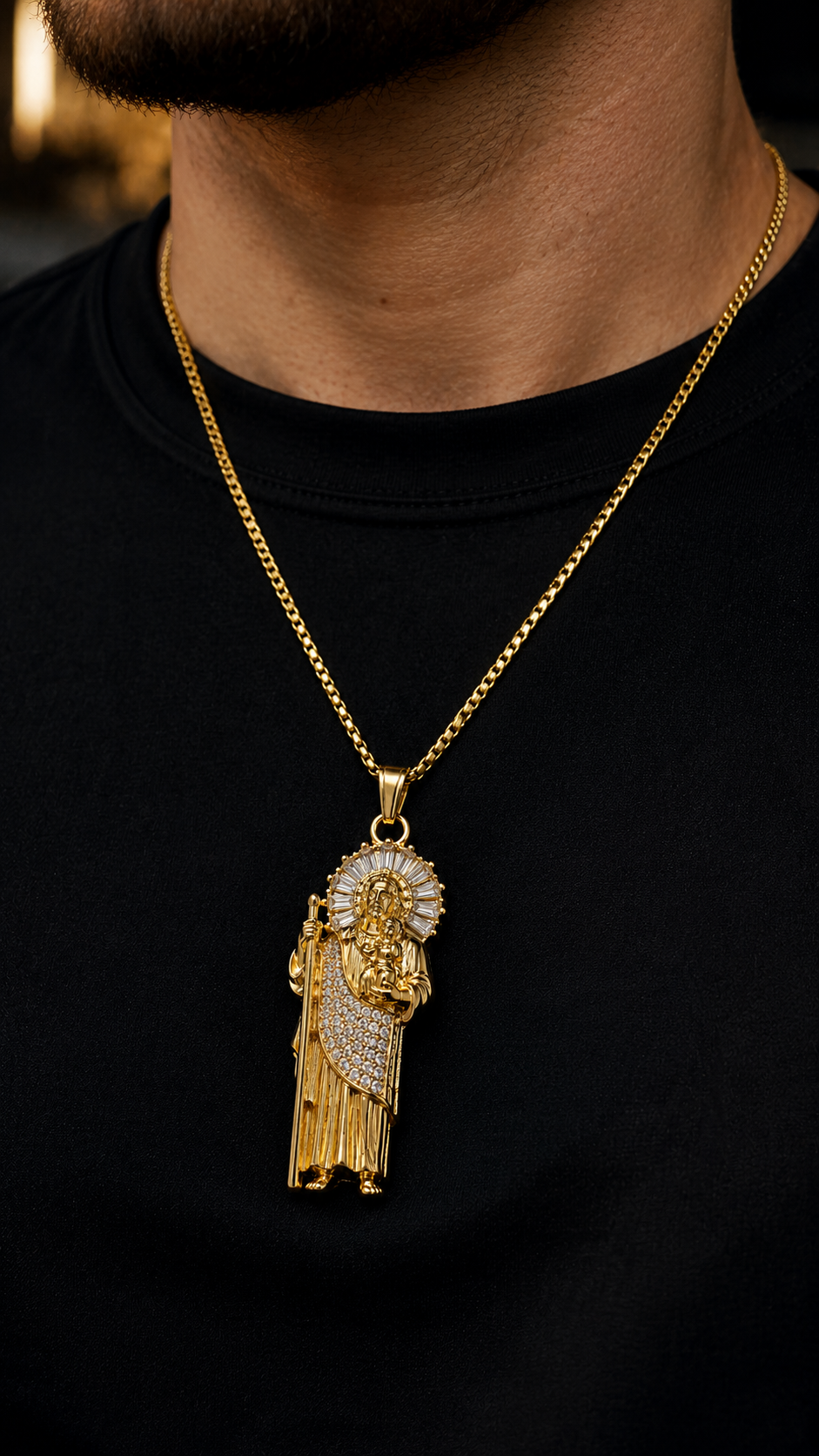 Collar san judas oro 18k
